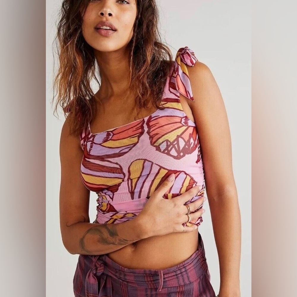 Free People Avenue Tank Butterfly Mesh